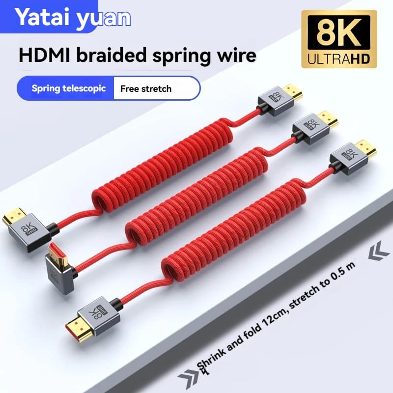 Витий кабель HDMI 2.1 8K для камер і стабілізаторів