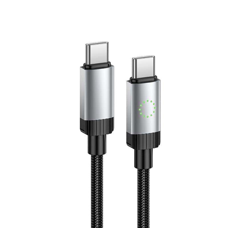 Кабель HOCO X117 Star 60W charging data cable C to C Black