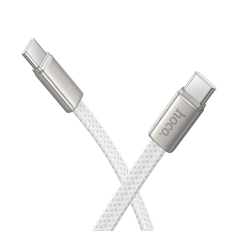 Кабель HOCO X125 Exceso 60W charging data cable C to C White