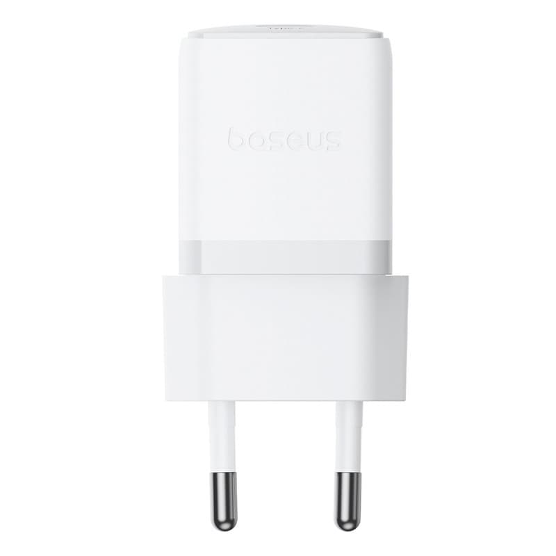 Мережевий зарядний пристрій з кабелем Baseus Palm Fast Charger 1C 20W EU Moon White (with Baseus Cable USB-C to USB-C 1m Moon