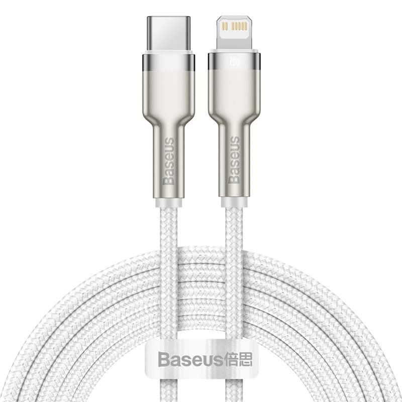 Кабель Baseus Cafule Series Metal Data Cable Type-C to iP PD 20W 2m White