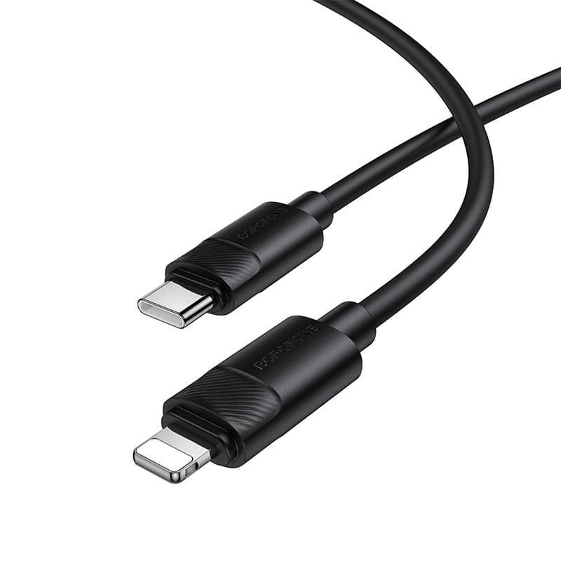 Кабель BOROFONE BX123 Leya PD30W silicone charging data cable iP Black