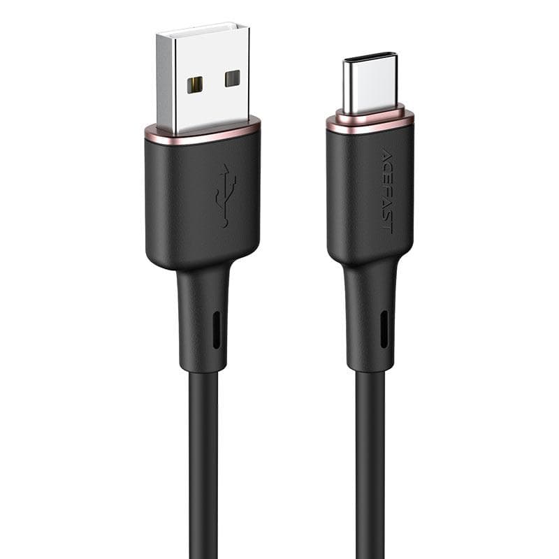 Кабель ACEFAST C2-04 USB to Type-C 3A, 1.2m, silicone, zinc connectors, Black
