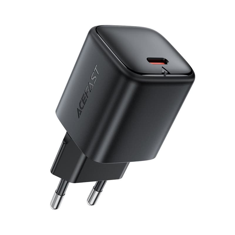 Мережевий зарядний пристрій ACEFAST A136 PD40W mini GaN USB-C fast charger Black