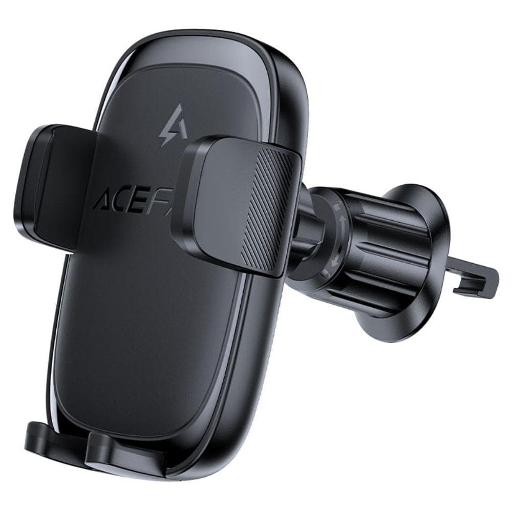 Автотримач для телефона з БЗП ACEFAST D48 press type wireless charging car holder for air vent Black