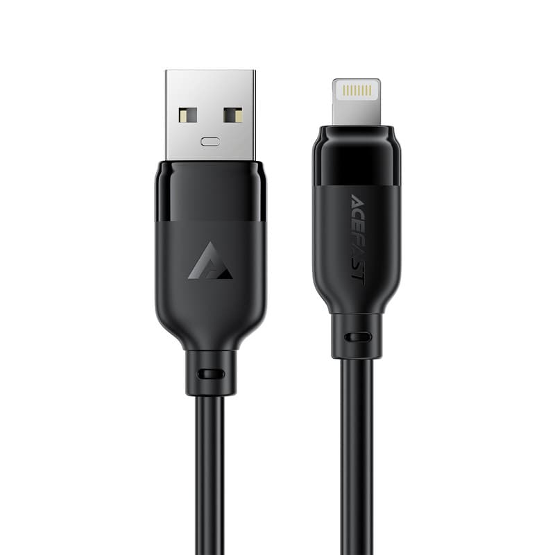 Кабель ACEFAST C16-06, USB to iP, 2.4A, 2m, TPE, TPU connectors, Black
