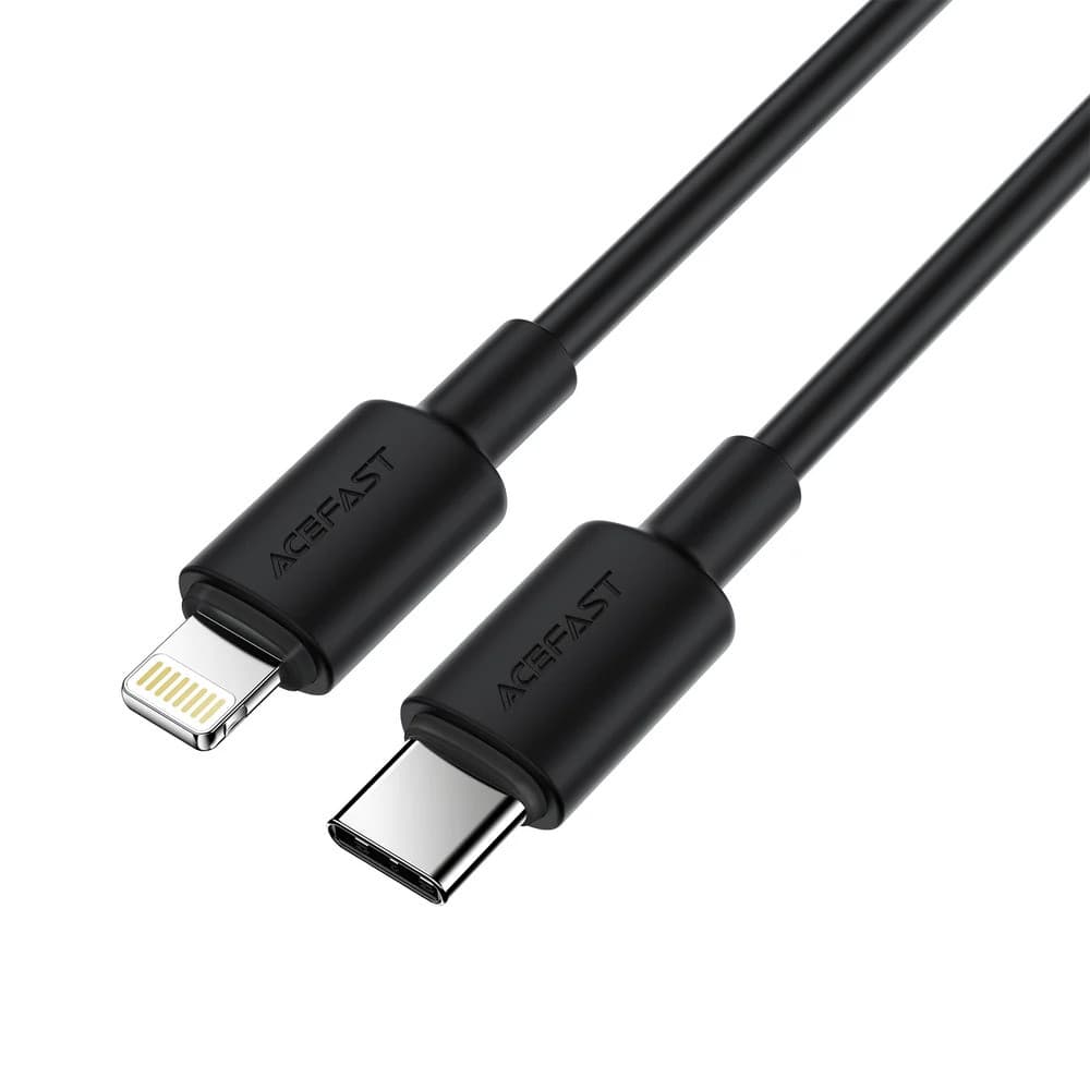 Кабель ACEFAST C25-01 USB-C to L silicone charging data cable Black