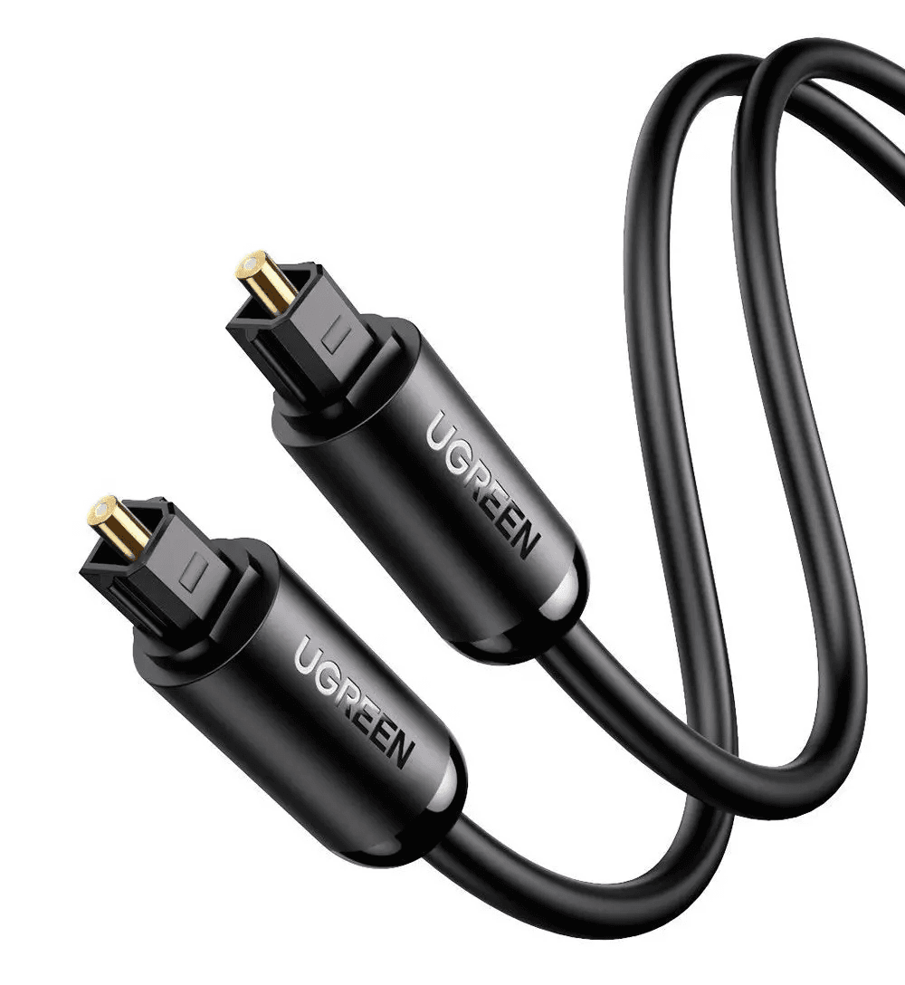 Аудіокабель UGREEN AV122 S/PDIF male to S/PDIF male, Toslink Optical Audio Cable, 2m Black