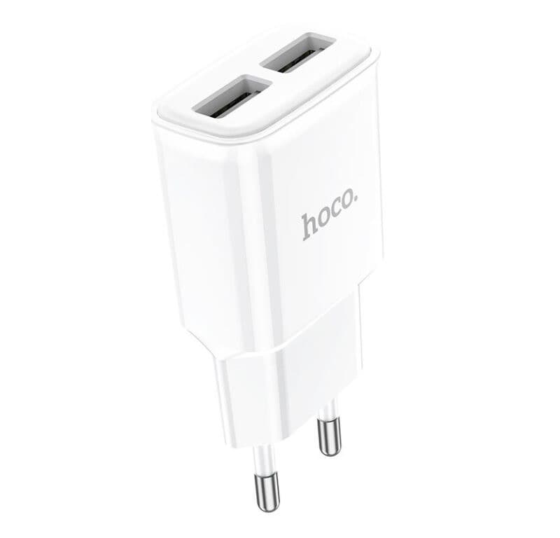 Мережевий зарядний пристрій HOCO C88A Star round dual port charger 12W White