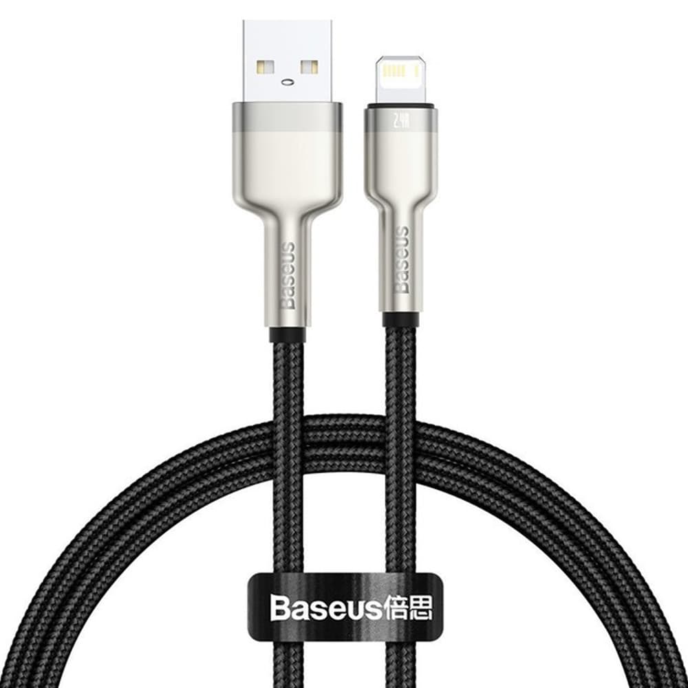 Кабель Baseus Cafule Series Metal Data Cable USB to IP 2.4A 0.25m Black