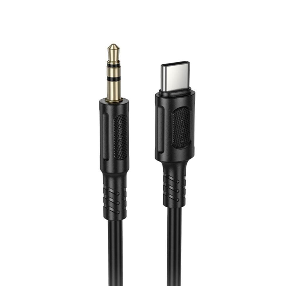 Аудіокабель BOROFONE BL25B Type-C to 3.5mm male, PVC, 1m, Black