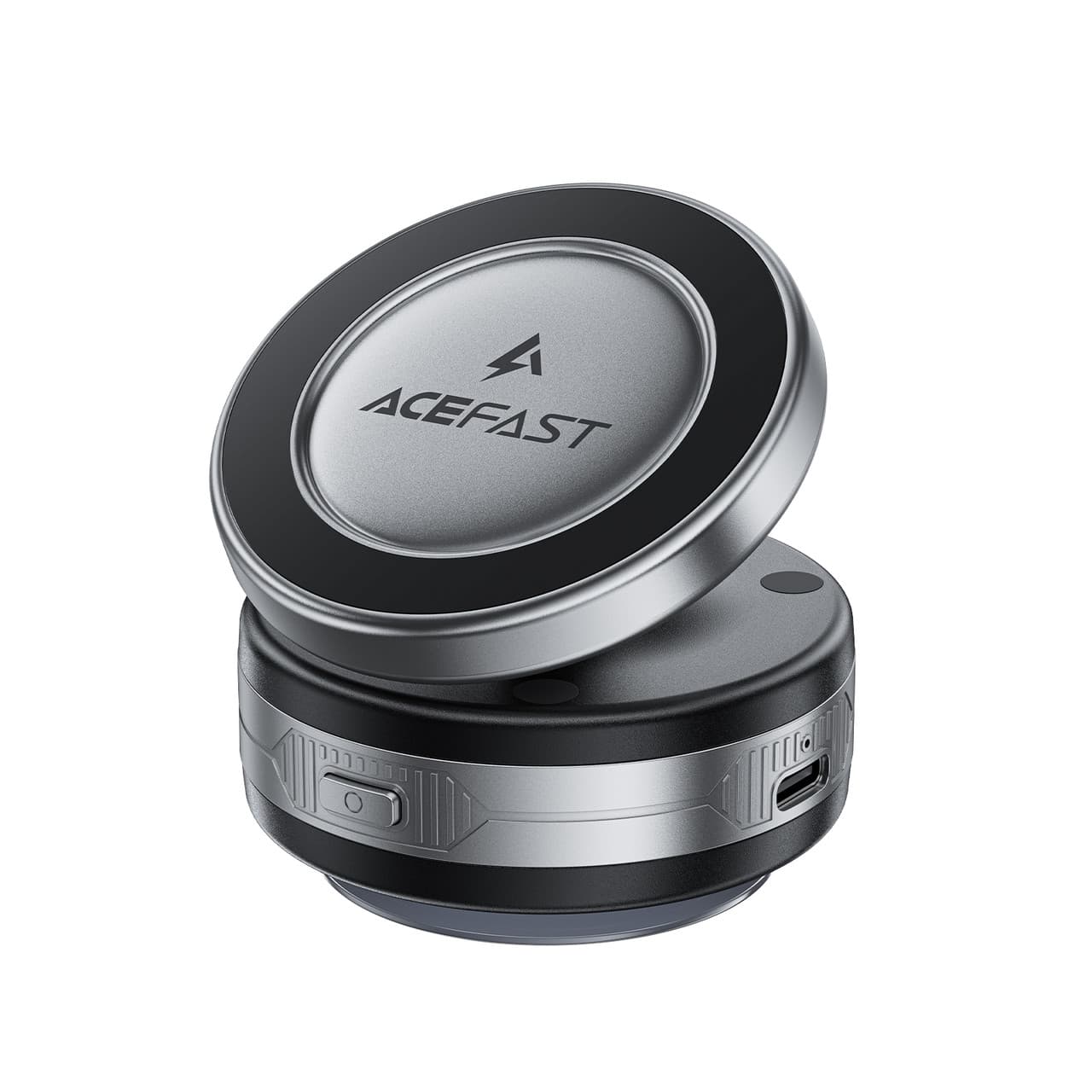 Автотримач для телефона з БЗП ACEFAST E29 electric Suction cup magnetic wireless charging holder Metal Gray