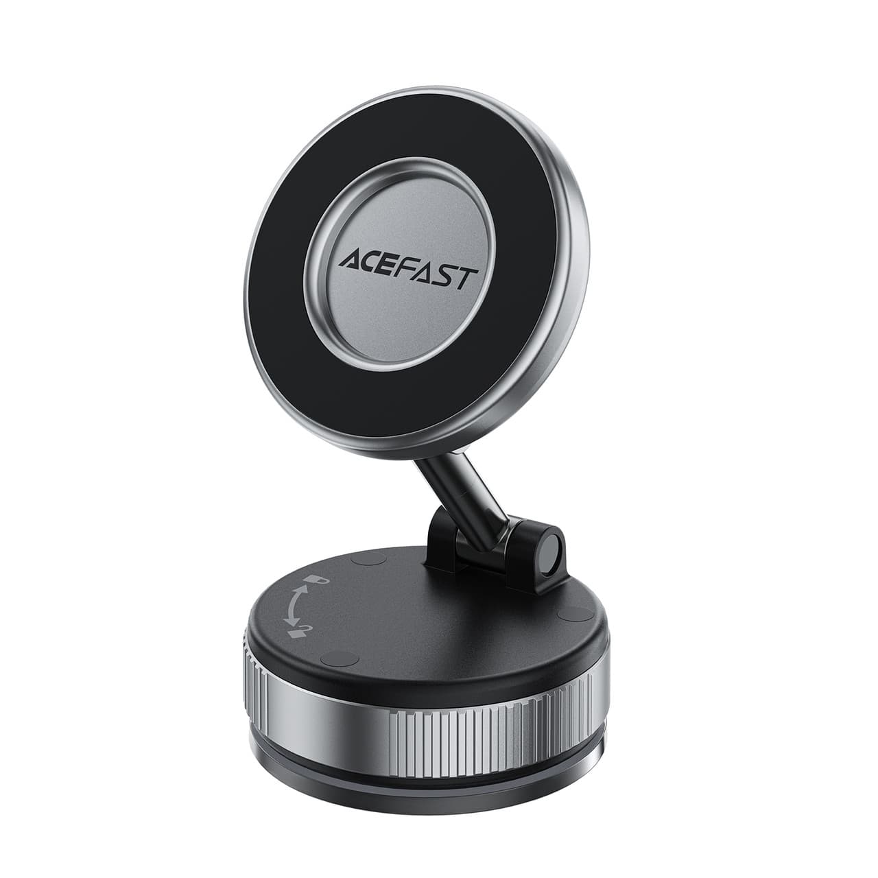 Автотримач для телефона ACEFAST E28 manual suction cup magnetic Phone holder, Metal Gray