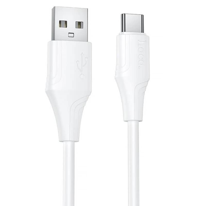 Кабель HOCO X124 Bien silicone charging data cable Type-C White
