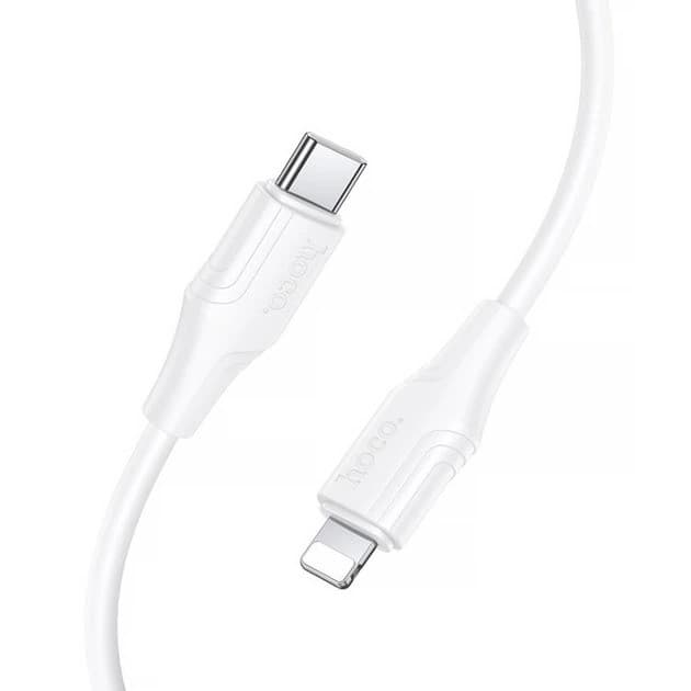 Кабель HOCO X124 Bien silicone charging data cable iP white