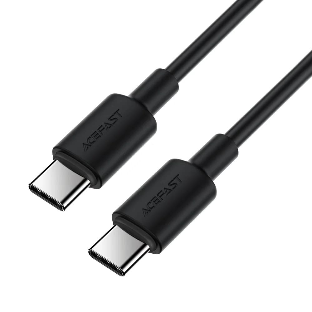 Кабель ACEFAST C25-03 USB-C to USB-C silicone charging data cable Black