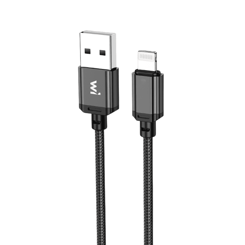 Кабель Wibrand Cobra nylon charging data cable for iP 1m Black