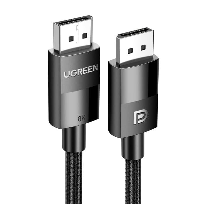 Кабель UGREEN DP114 DP 1.4 Male to Male Plastic Case Braided Cable 2m (UGR-80392)