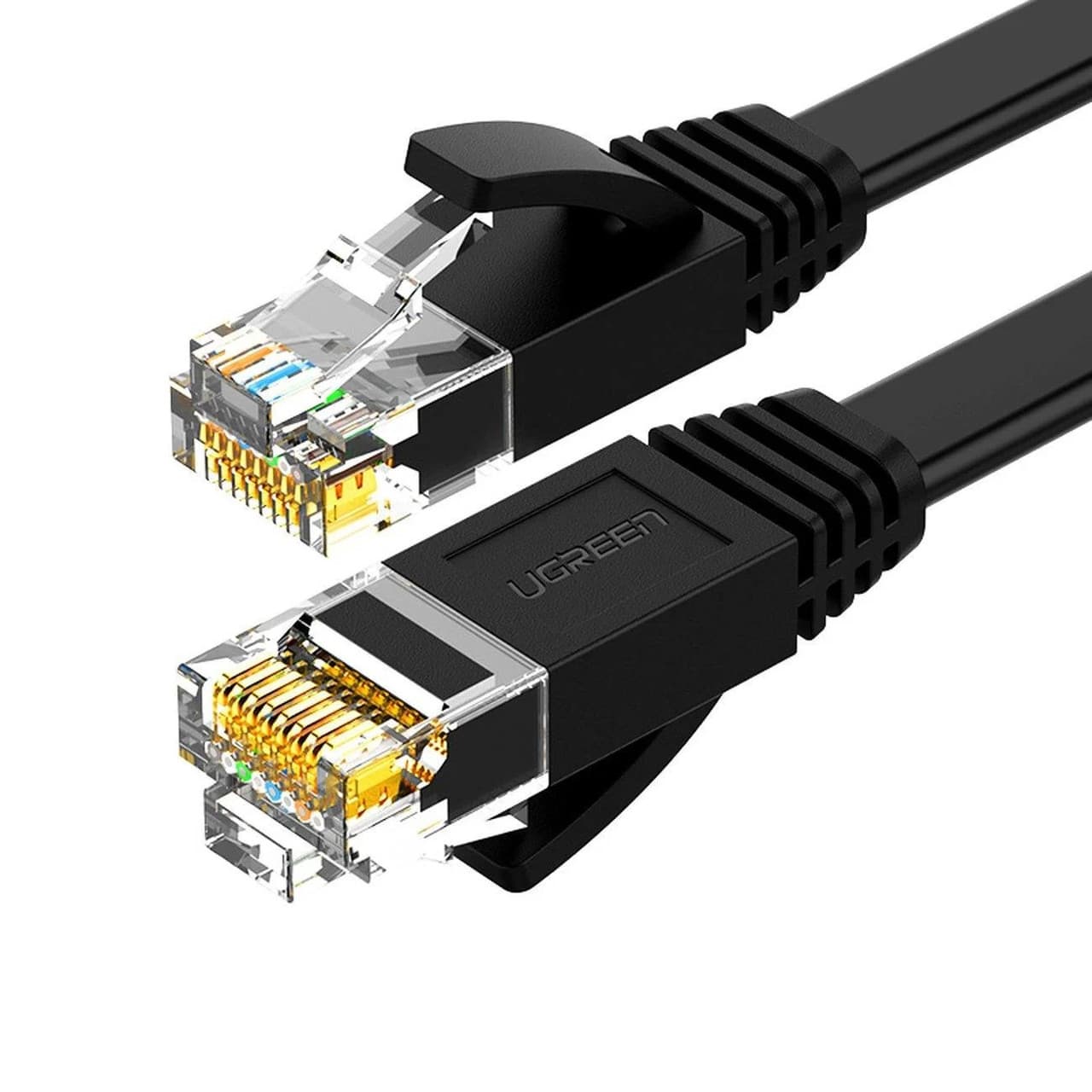 Мережевий кабель UGREEN NW102 Cat 6 U/UTP Lan Flat Cable 2m (Black)(UGR-50174)