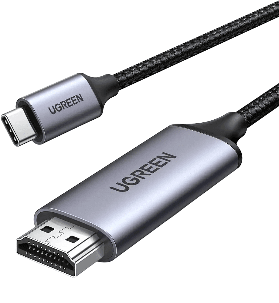 Кабель UGREEN MM142 USB-C to HDMI Male to Male Cable Aluminum Shell 1.5m (Gray Black)(UGR-50570)