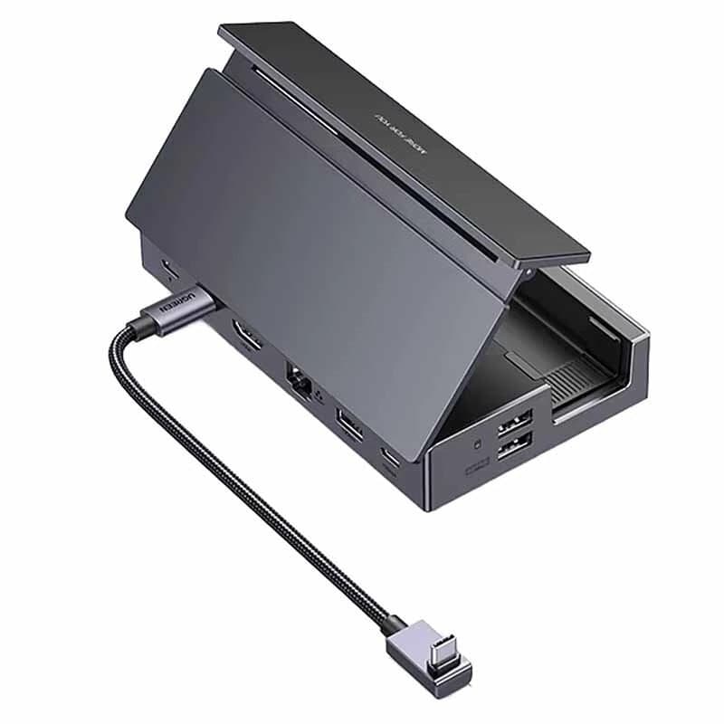 Док-станція UGREEN CM800 9in1 USB-C Output:1×DP, 1×USB-C, 3×USB-A, 1×RJ45, 1×SD Card Slot, 1×TF Card Slot Space Gray
