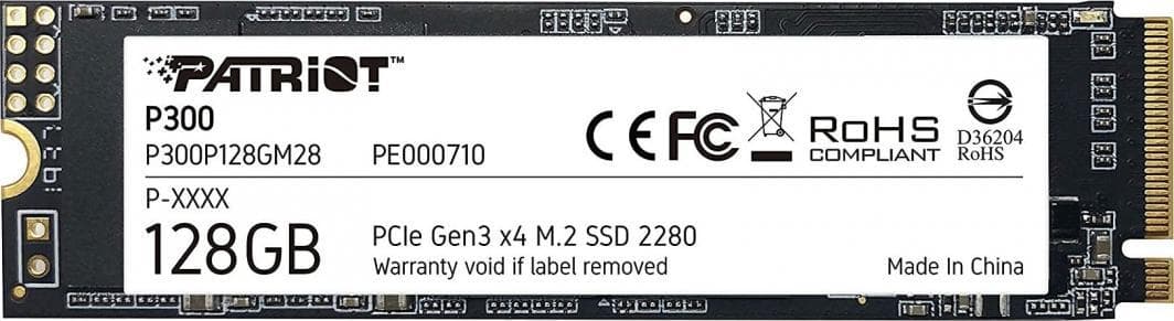 Накопичувач SSD M.2 Patriot P300 128GB NVMe 2280 PCIe 3.0 3D TLC